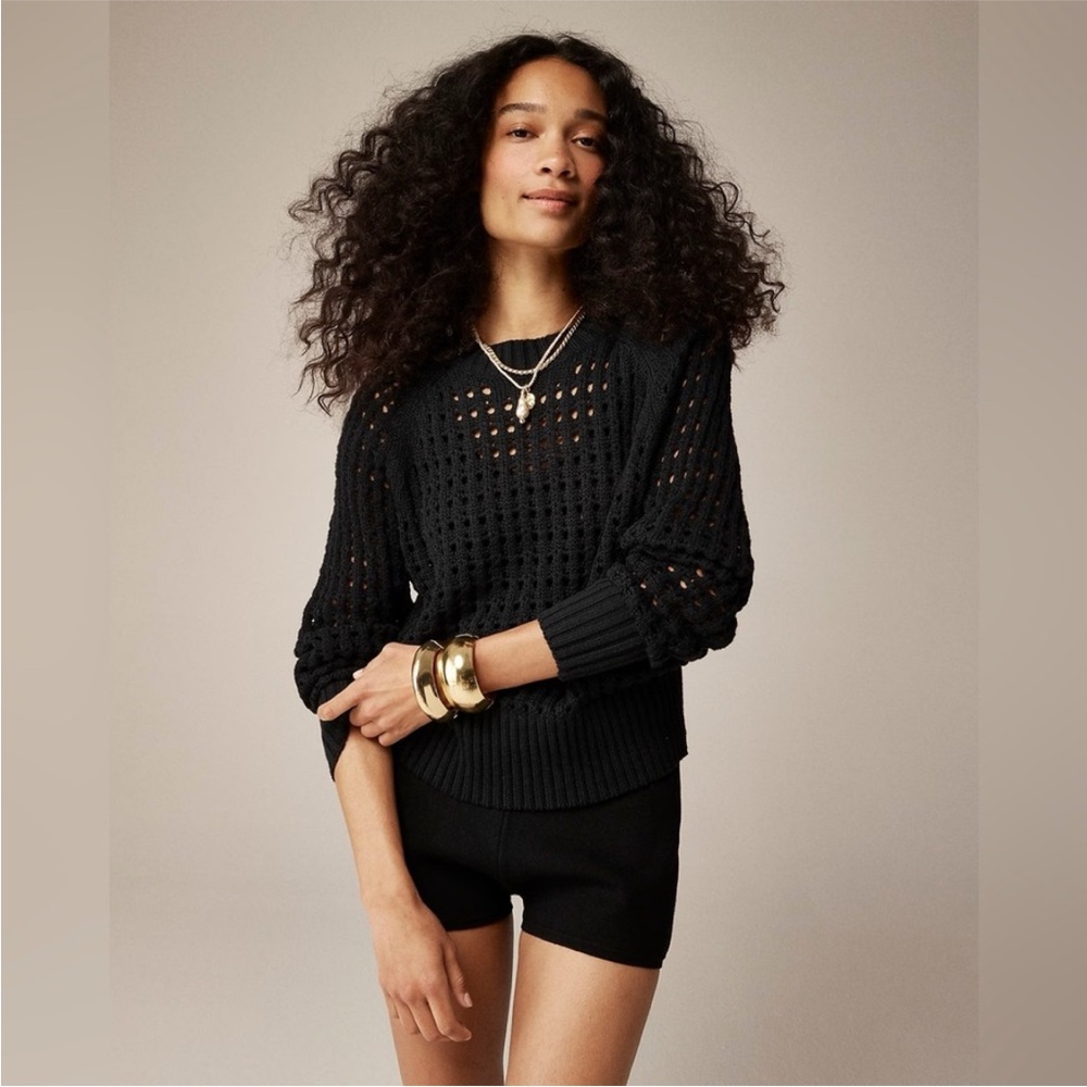 *Flaw* J Crew NWT Pointelle Crewneck Sweater Size XS